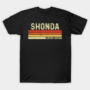 Shonda Name Vintage Retro Limited Edition Gift T-Shirt